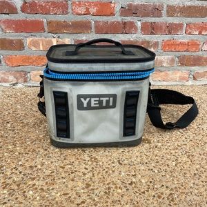 This used Yeti can hold up to 12 beers and hold 16 lbs worth of ice.